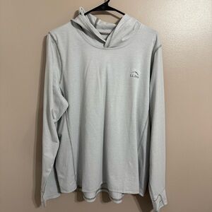 L.L.Bean No Fly Zone Hoodie Gray Base Layer Long‎ Sleeve Shirt Women’s XL